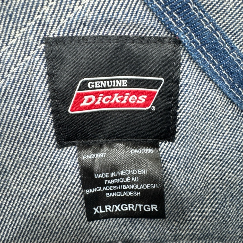 Dickies Bib Overalls Denim Workwear Men's Size XLR Chore Carpenter - Picture 5 of 14